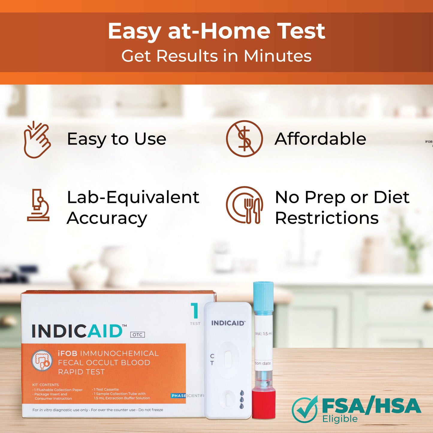 Immunochemical Fecal Occult Blood iFOB Rapid Home Test