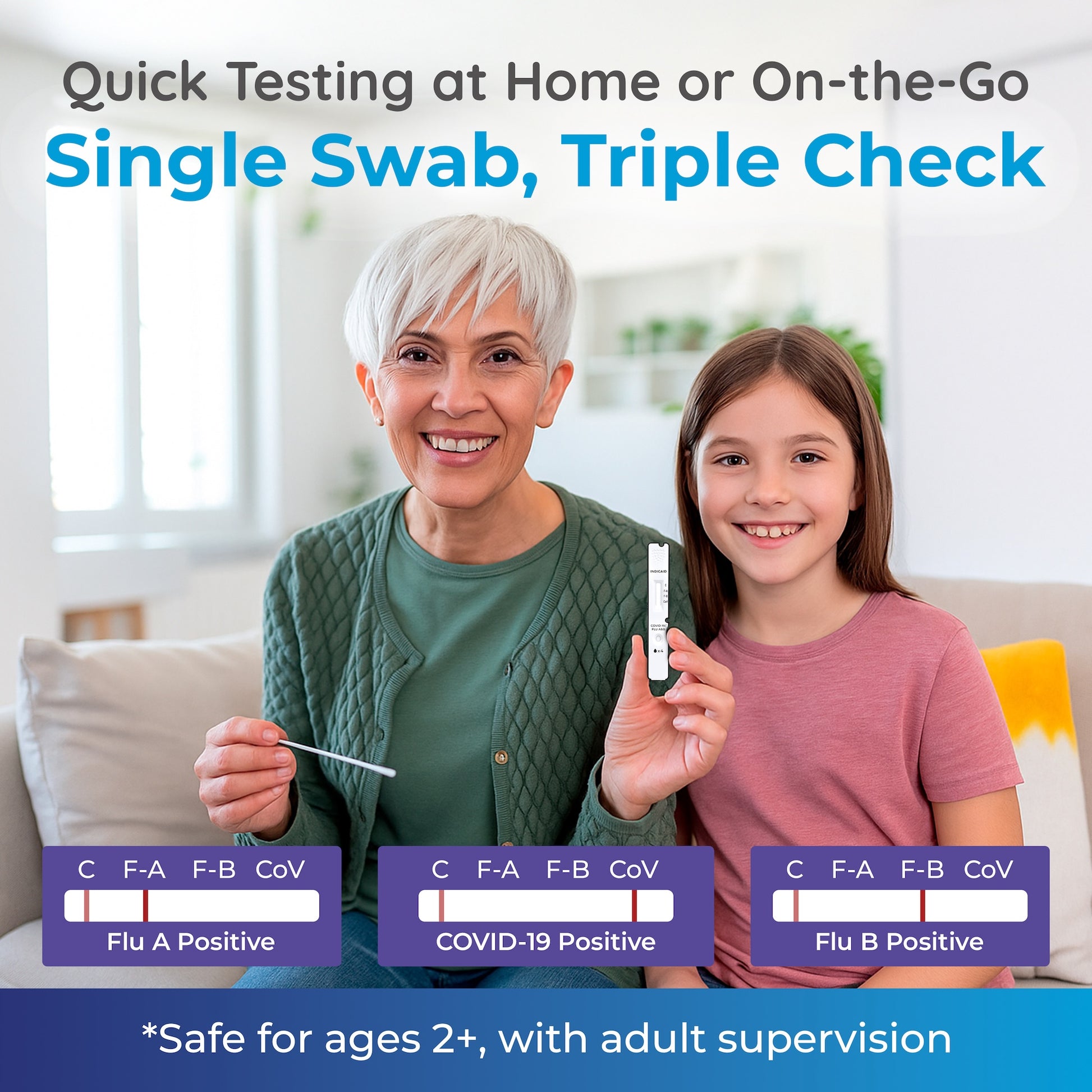 single swab, triple check. sale fore ages 2+