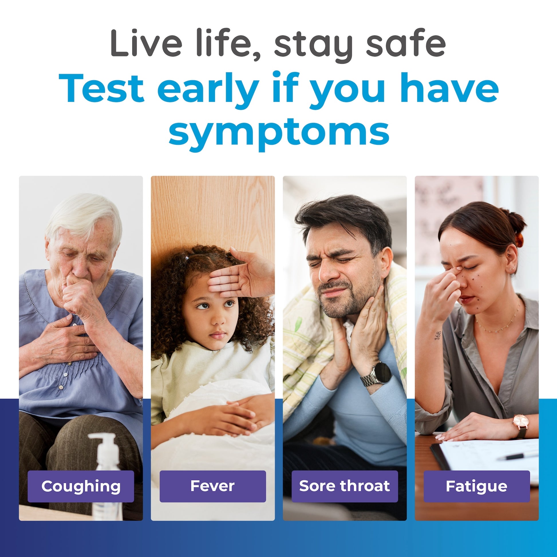 Live life, stay safe, test early if you have symptioms