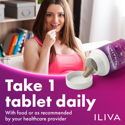 ILIVA Prenatal Vitamins for Women- Sophisticated Folate and 18 Vitamins and Minerals for Neural Tube Support & Fetal Brain Development, Gluten-Free, Dairy-Free & Soy-Free - 30 Capsules - 30 Servings