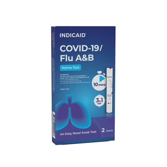 INDICAID COVID-19 & Flu A/B at-home rapid test kit